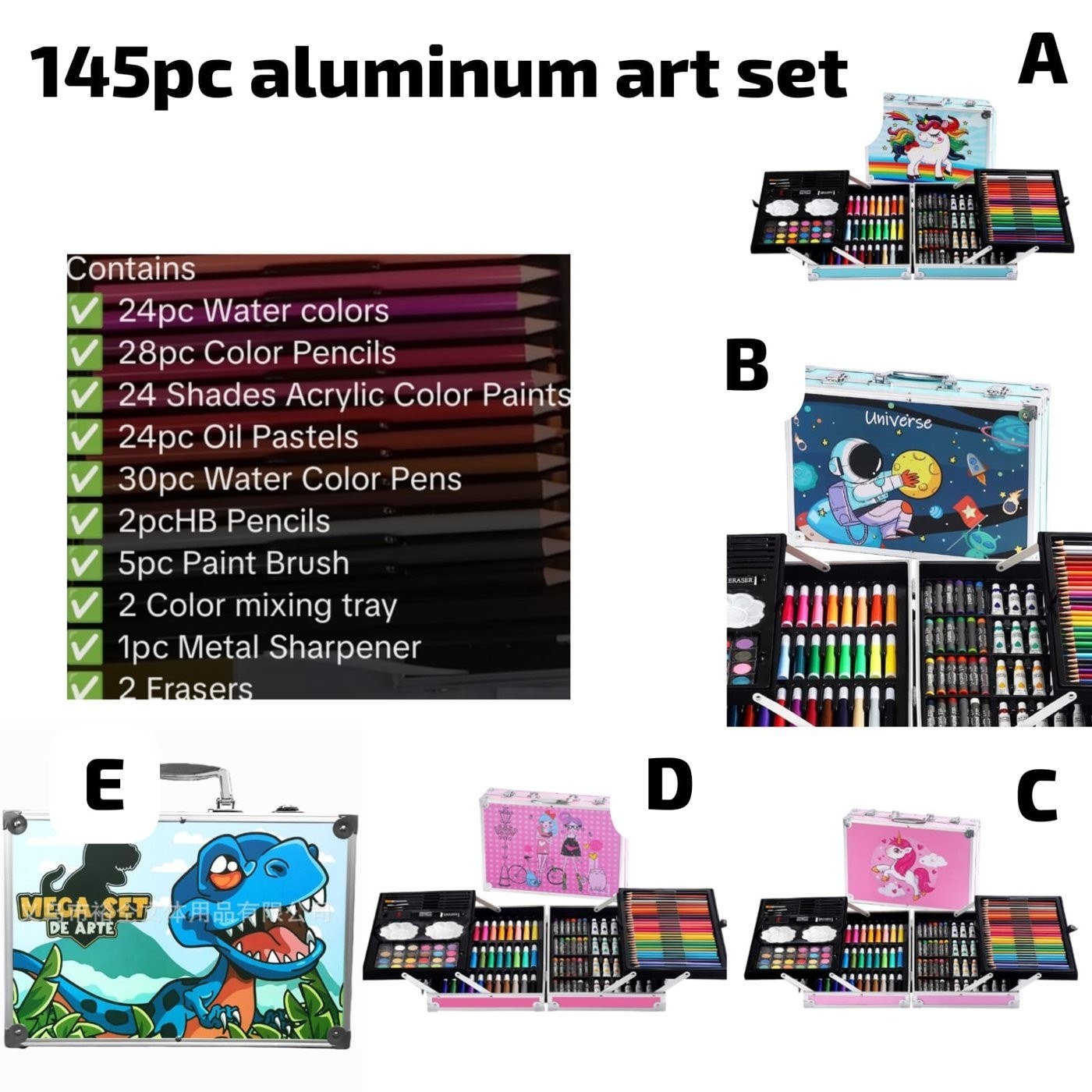 145-Piece Aluminium Art Set
