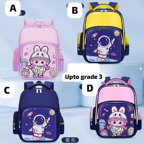 Kids' Cartoon School Backpack (up to Grade 3)
