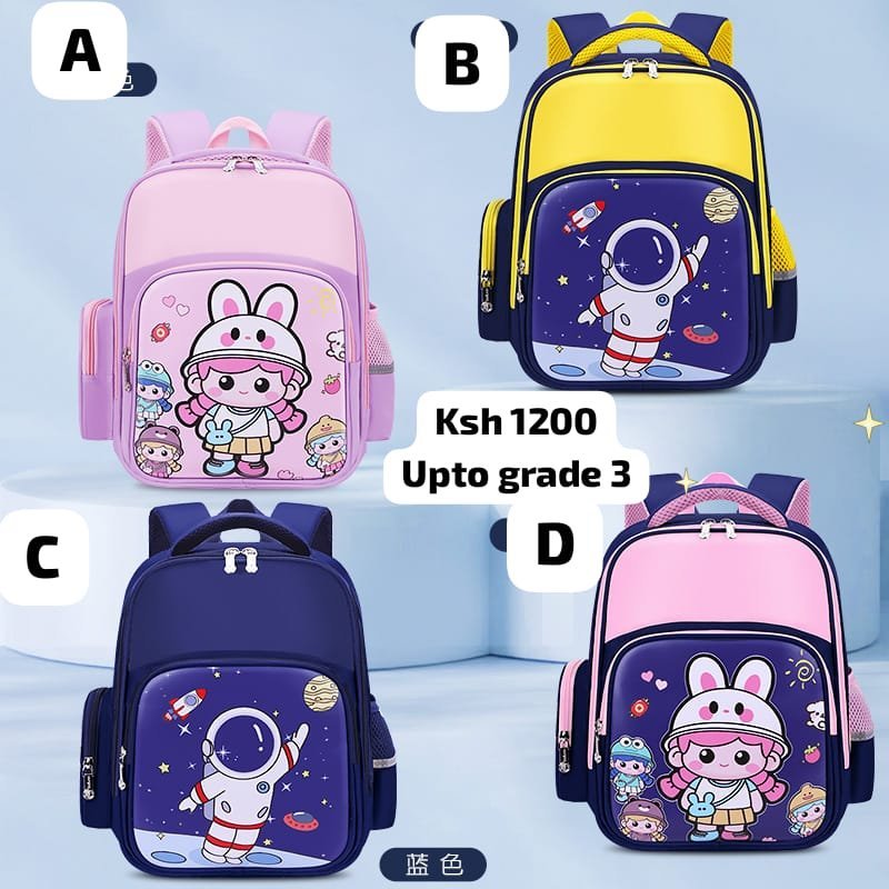 Kids' Cartoon School Backpack (up to Grade 3)
