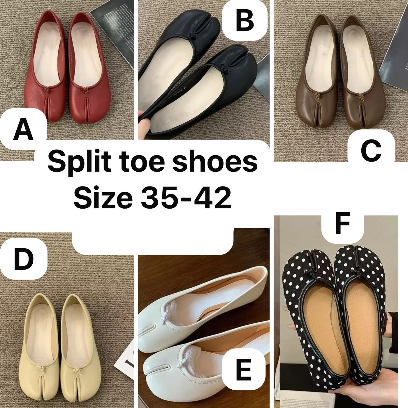 Split-Toe Ballet Flats