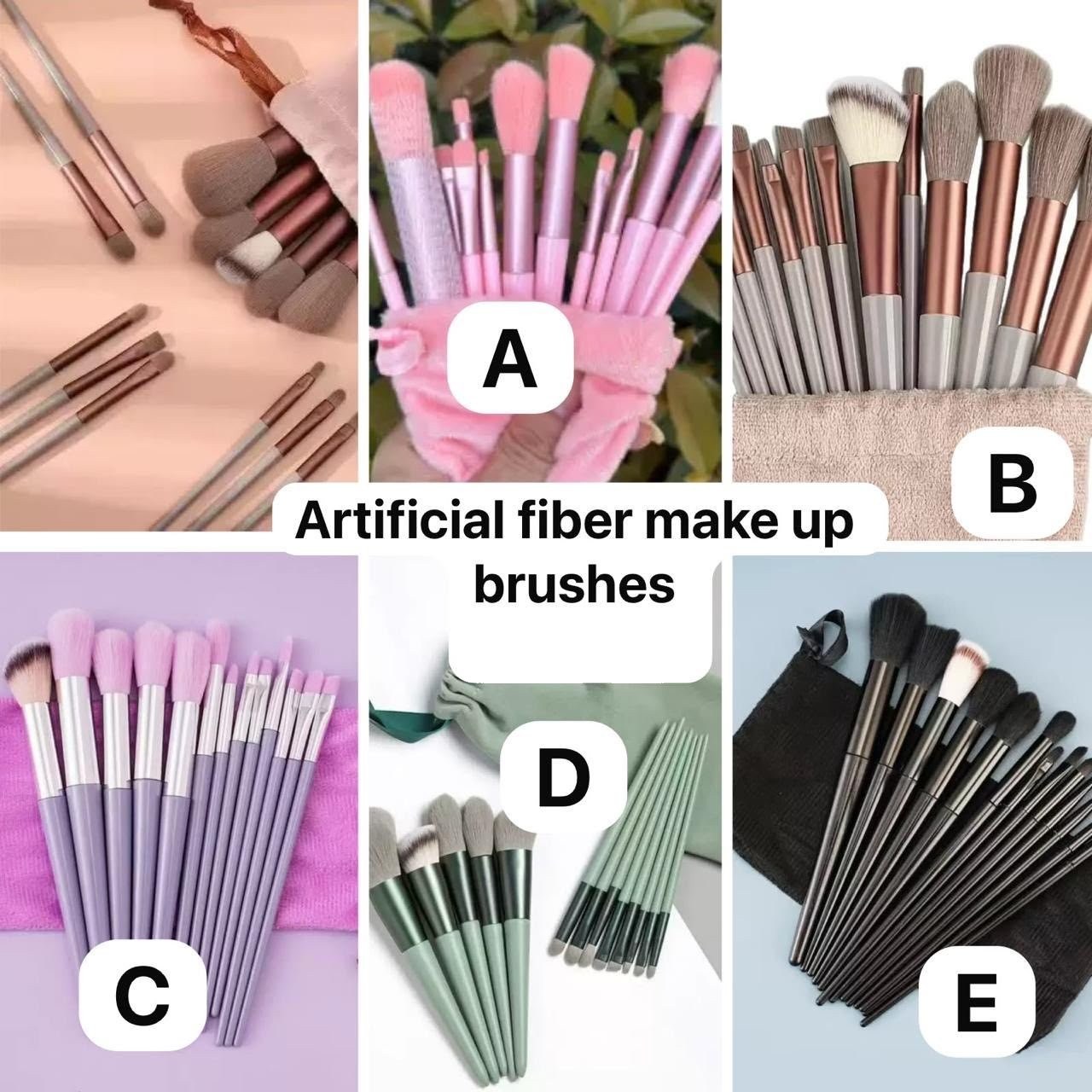 Makeup Brush Set (Artificial Fibre)