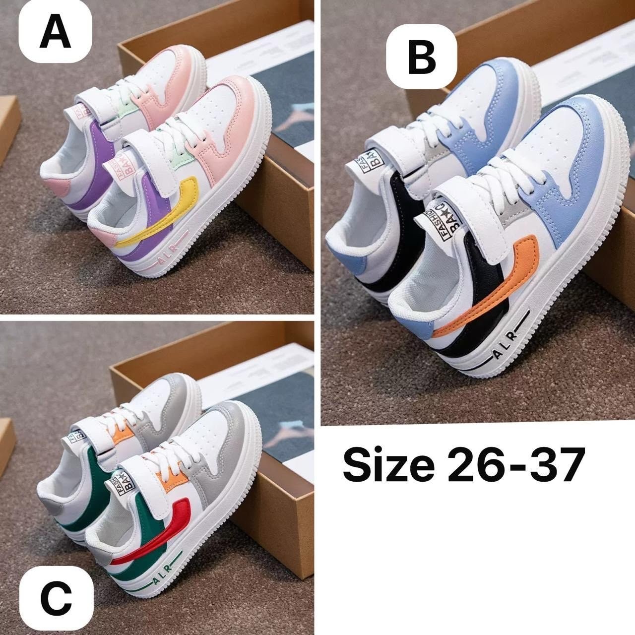 Kids' Colour-Block Sneakers