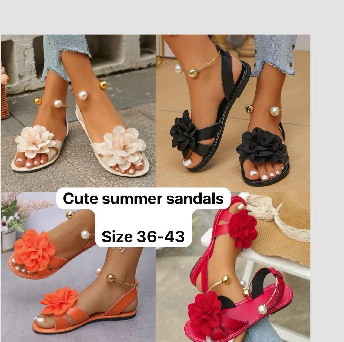 Flower Pearl Summer Sandals