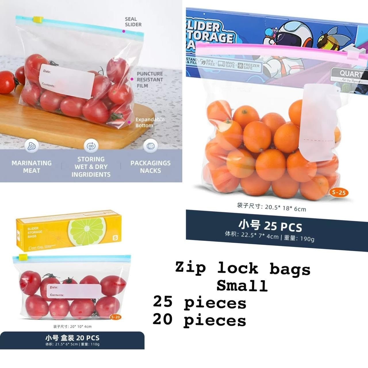 Zip Lock Bags – Small (25 pcs)