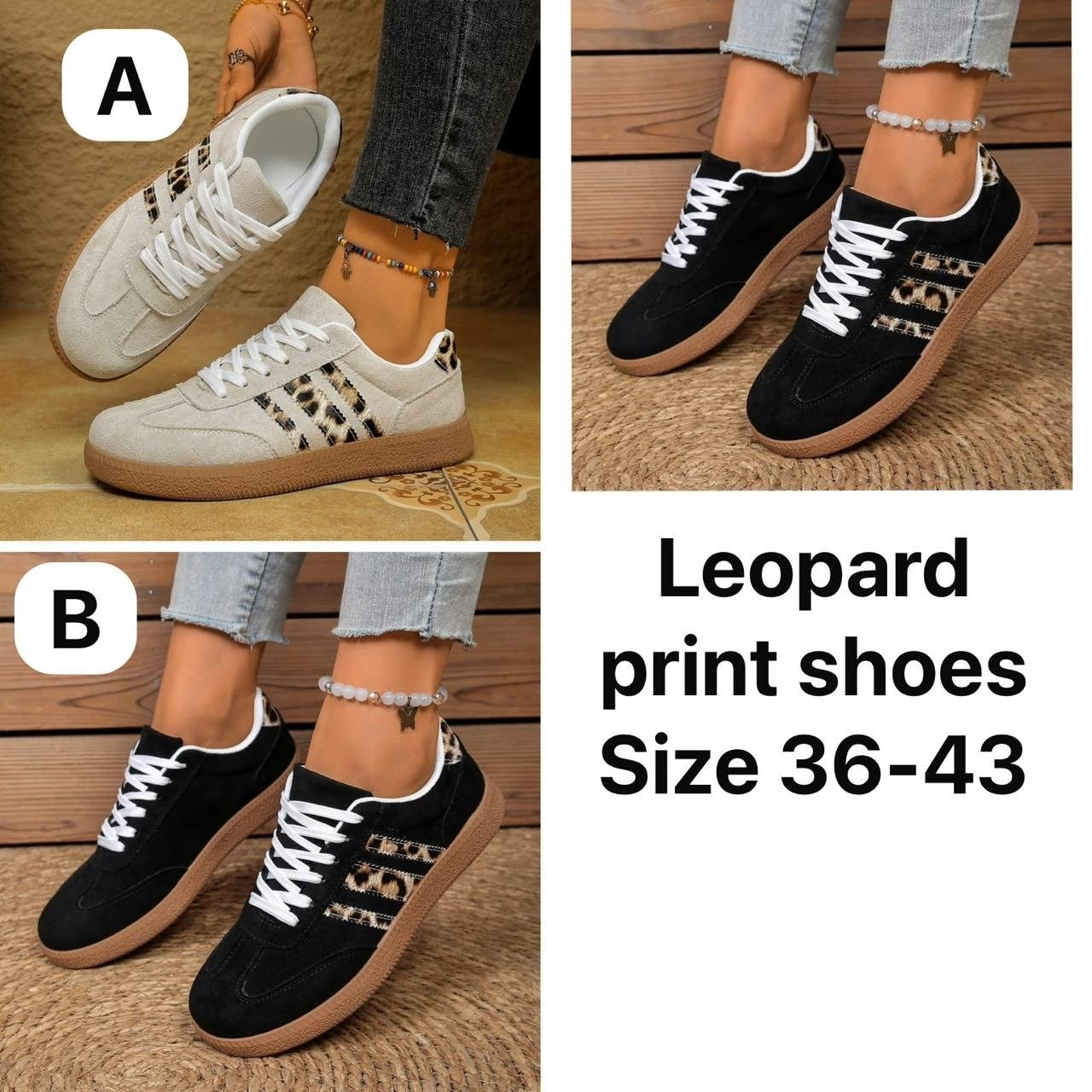 Leopard Stripe Sneakers