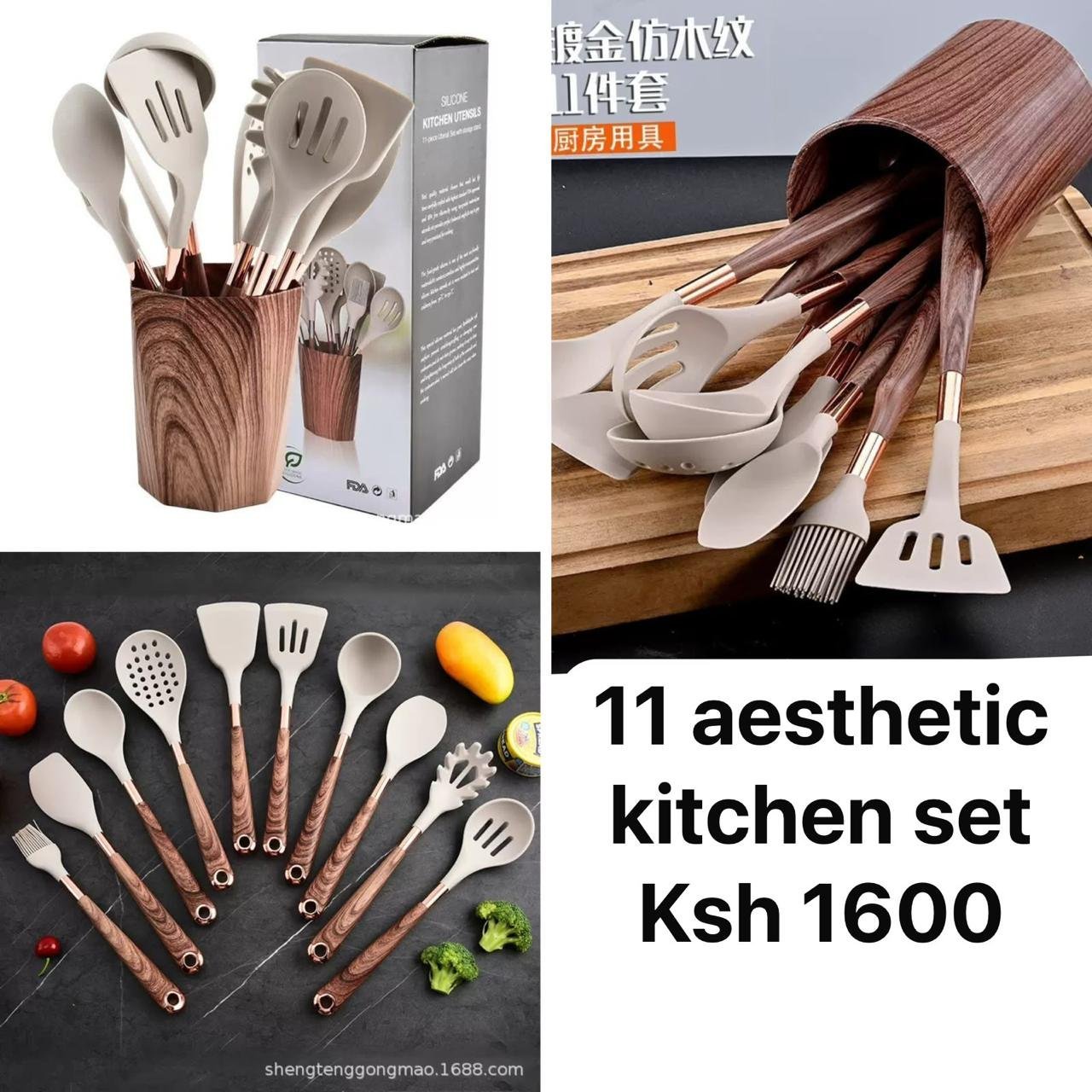 Aesthetic Silicone Kitchen Utensil Set (11 pcs)