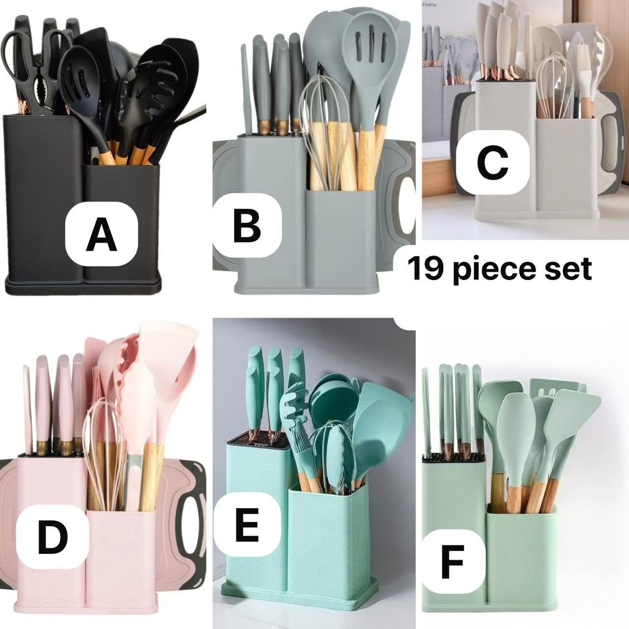 Kitchen Utensil and Knife Set (19 pcs)