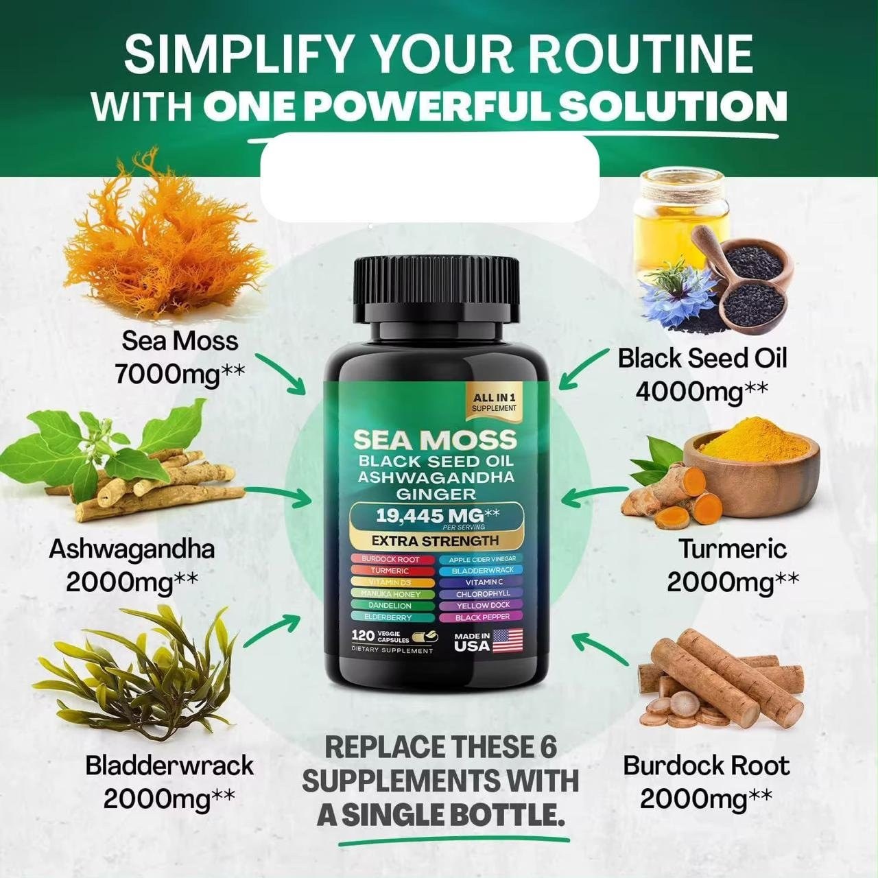 Sea Moss All-in-1 Supplement (120 Capsules)