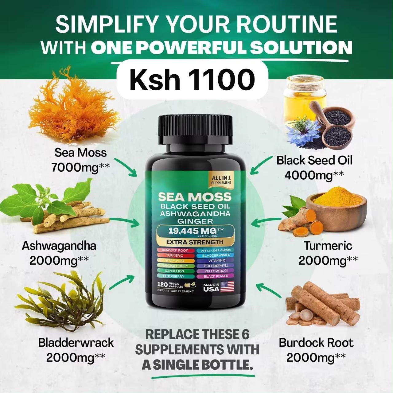 Sea Moss All-in-1 Supplement (120 Capsules)