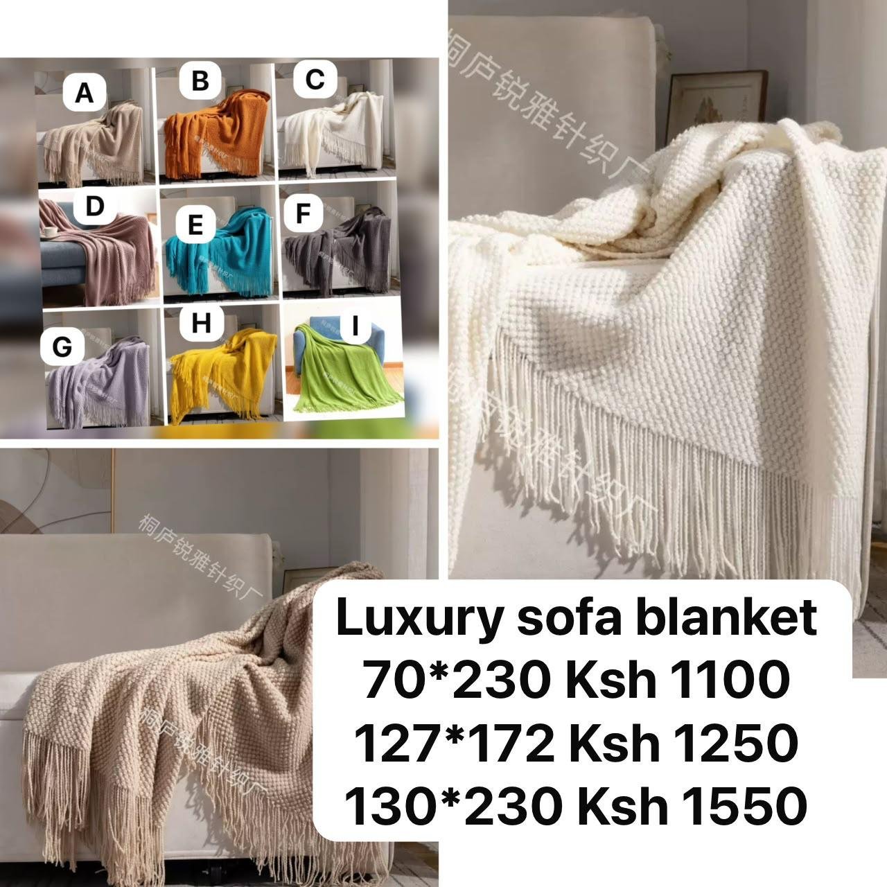 Luxury Knit Sofa Blanket (70 × 230 cm)