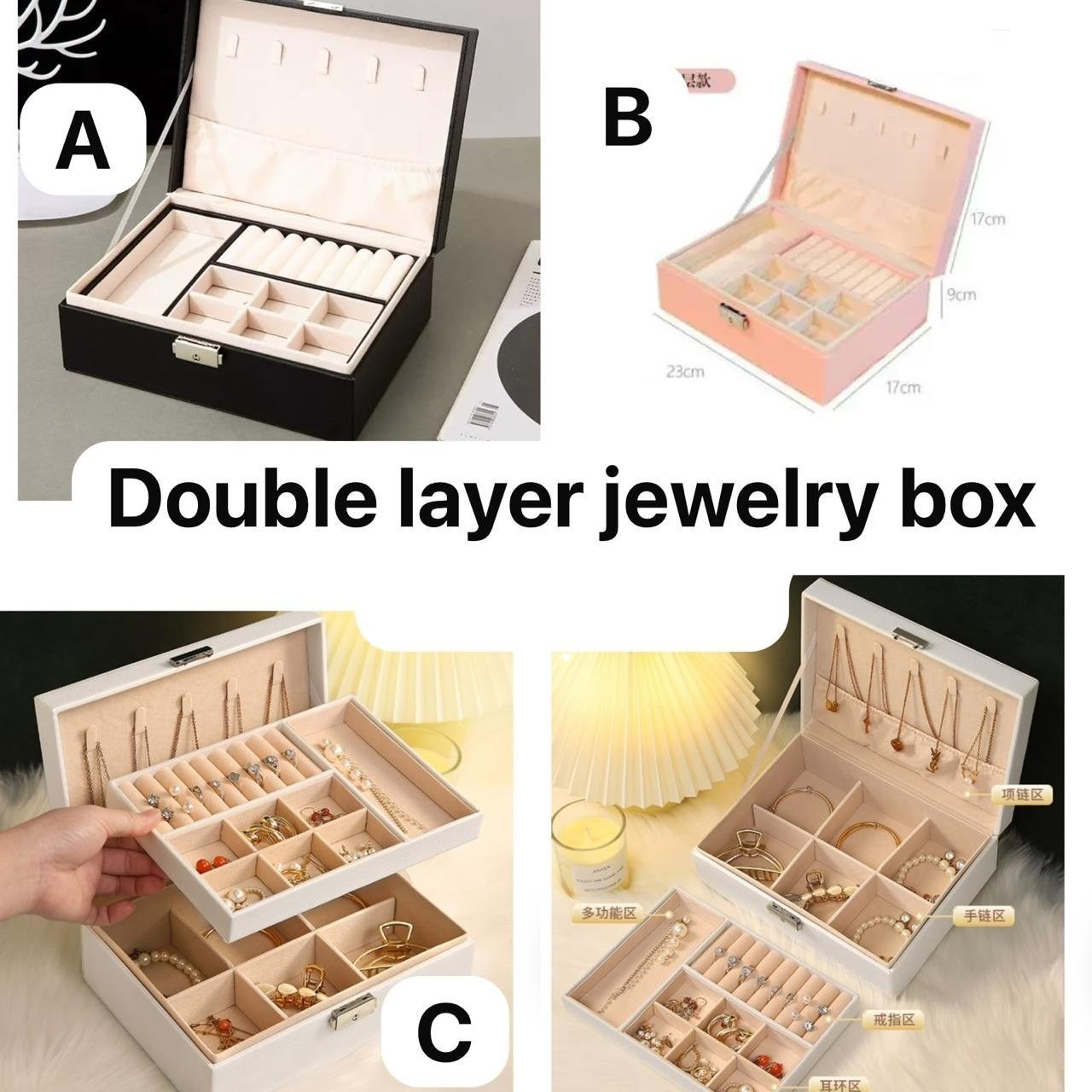 Double-Layer Jewellery Box