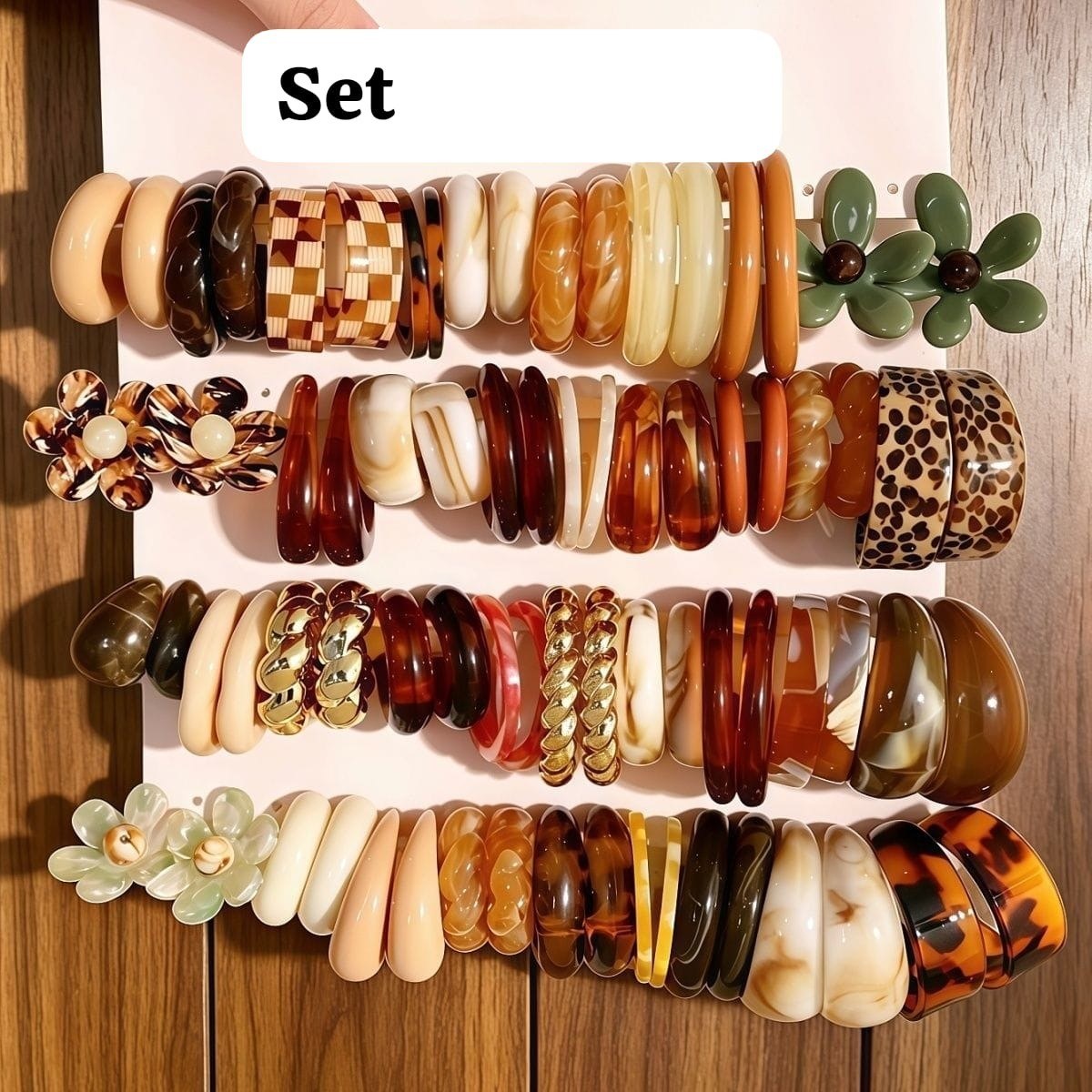 Resin Hoop Earrings Collection (Large Set)