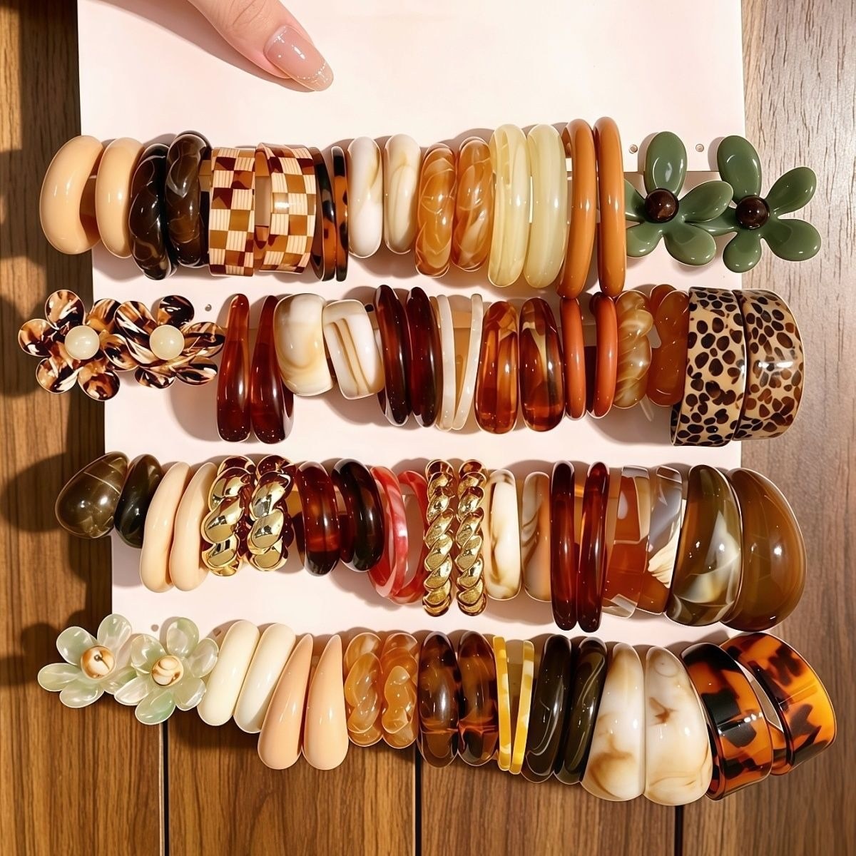 Resin Hoop Earrings Collection (Large Set)