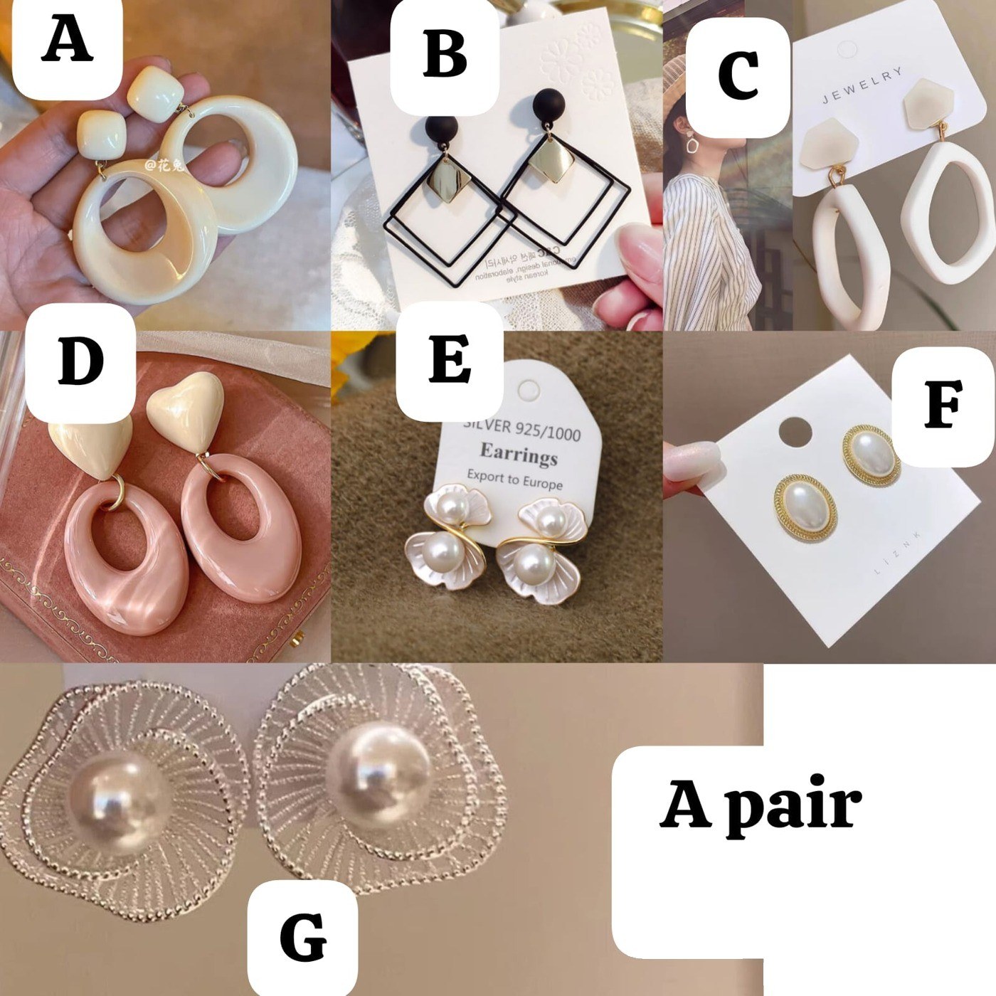 Statement Earrings (1 Pair)