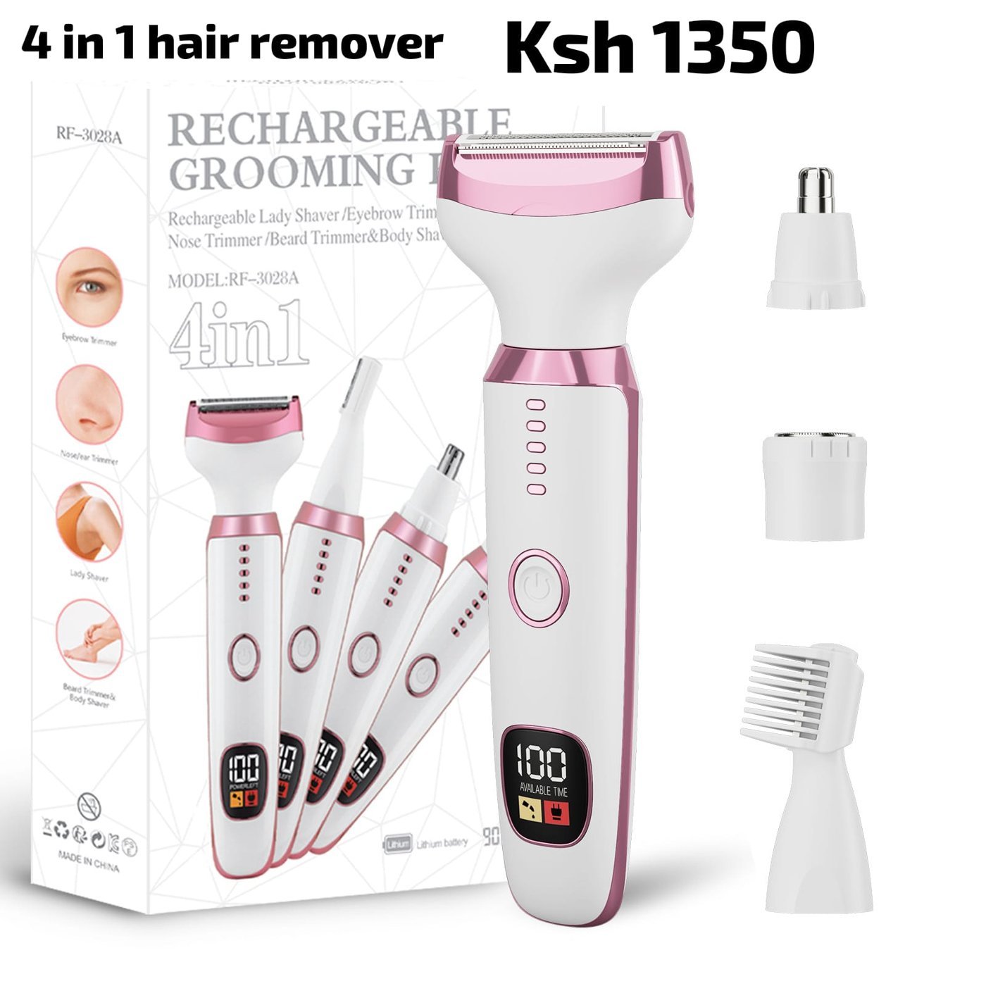 4-in-1 Rechargeable Hair Remover