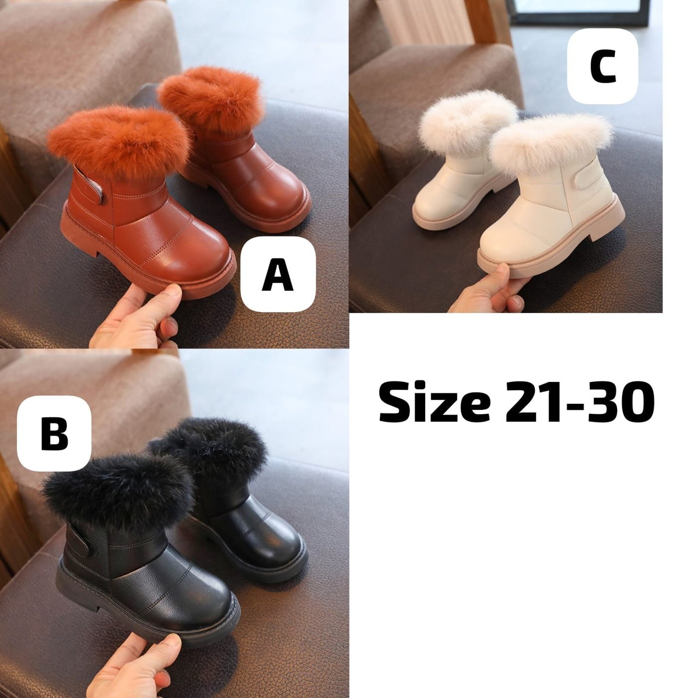 Kids' Faux Fur Winter Boots