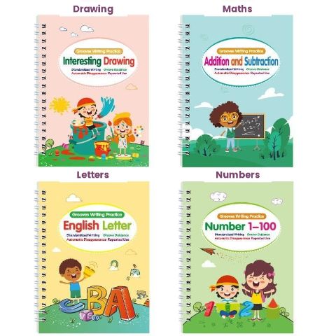 Kids' Groove Writing Practice Books (Set of 4)