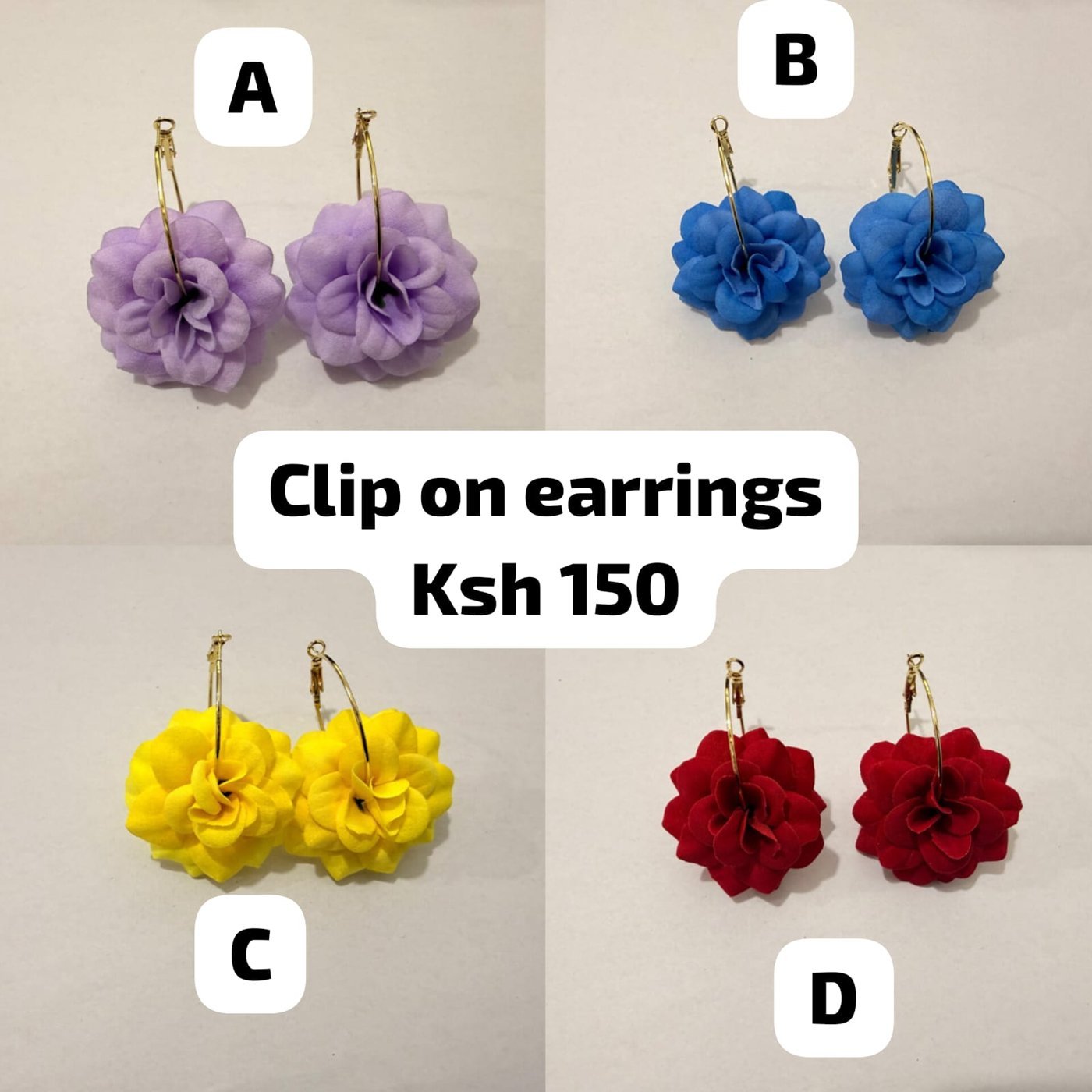 Flower Clip-On Earrings