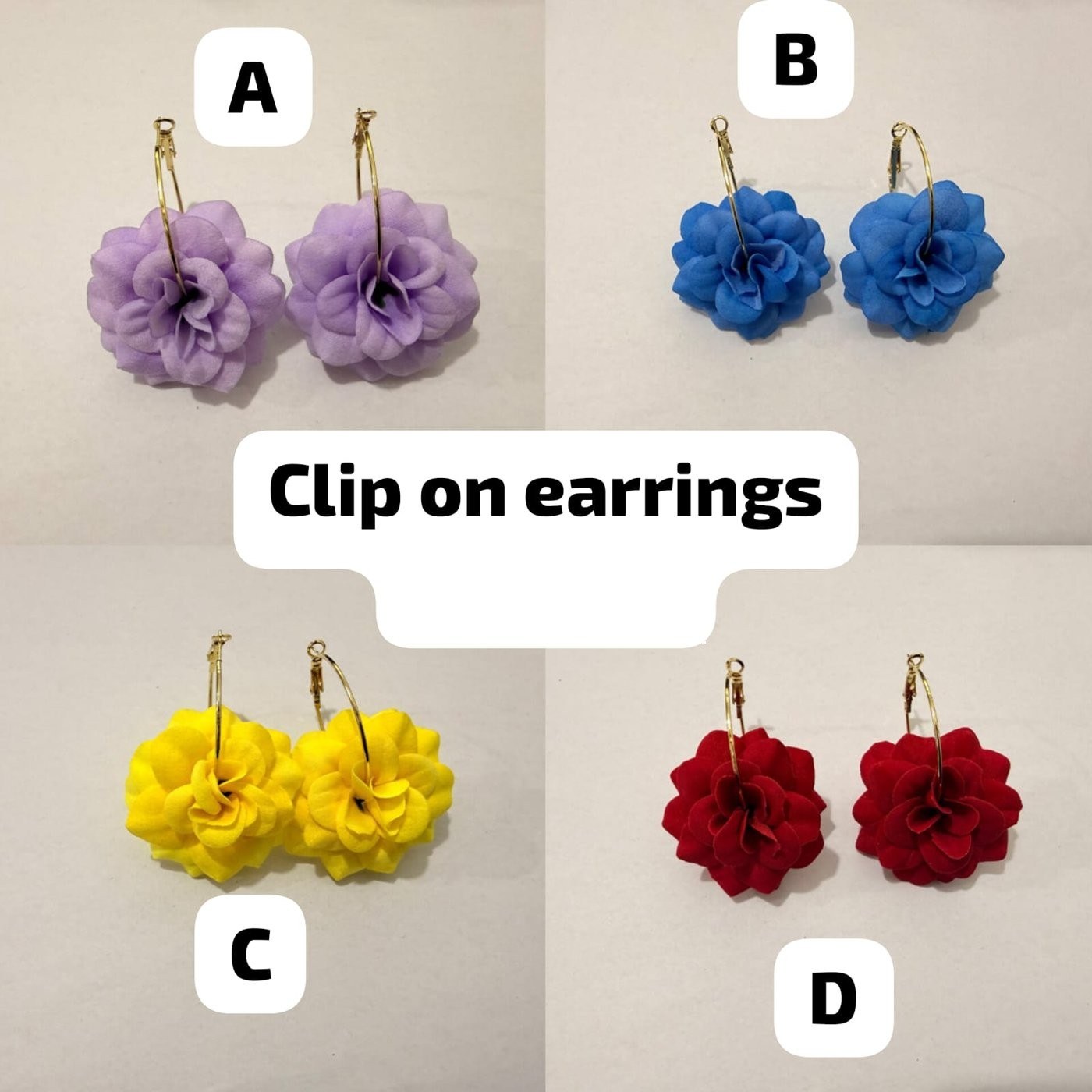 Flower Clip-On Earrings