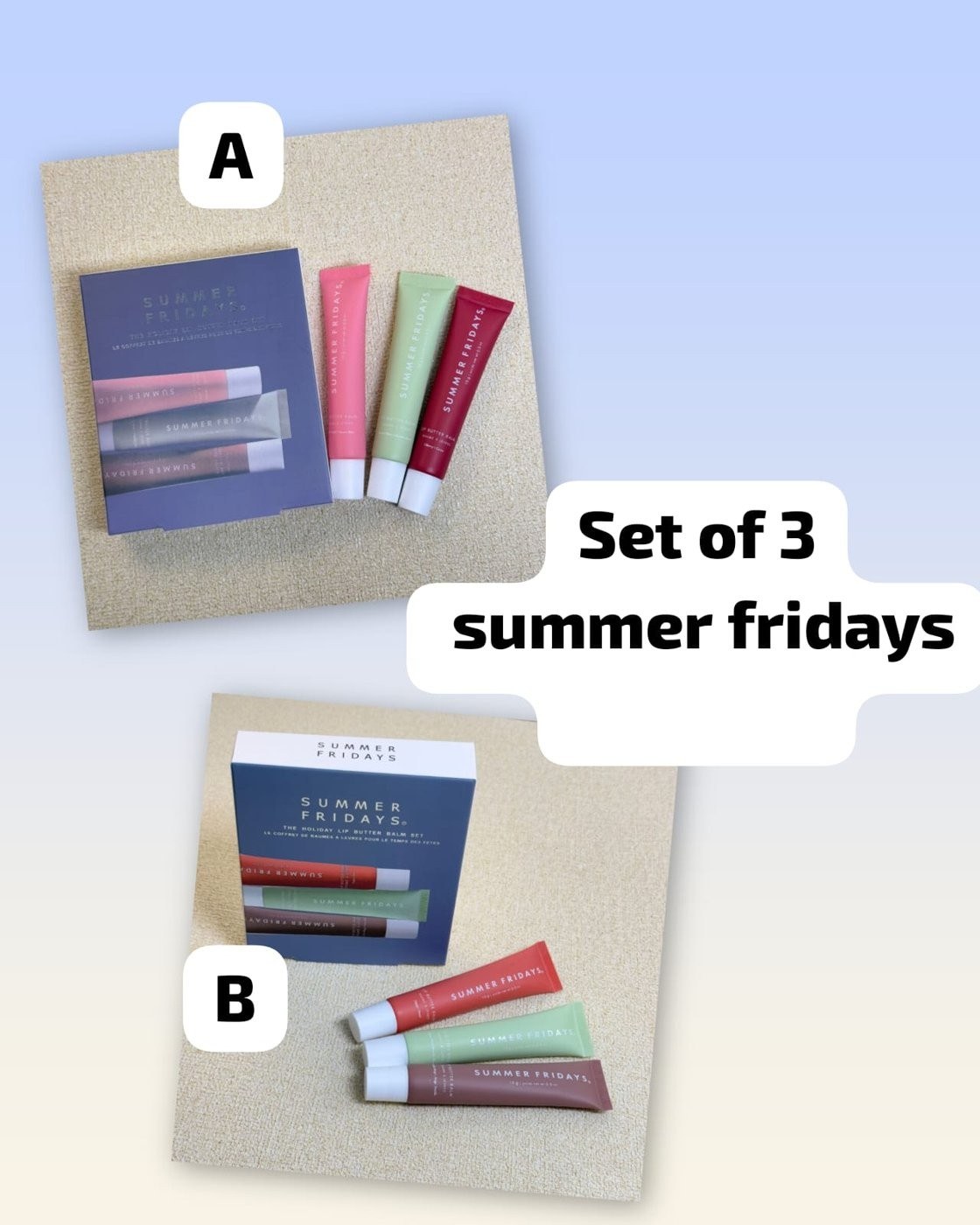Summer Fridays Lip Balm (Set of 3)