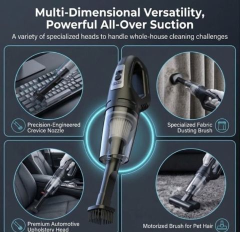 Portable Rechargeable Vacuum Cleaner