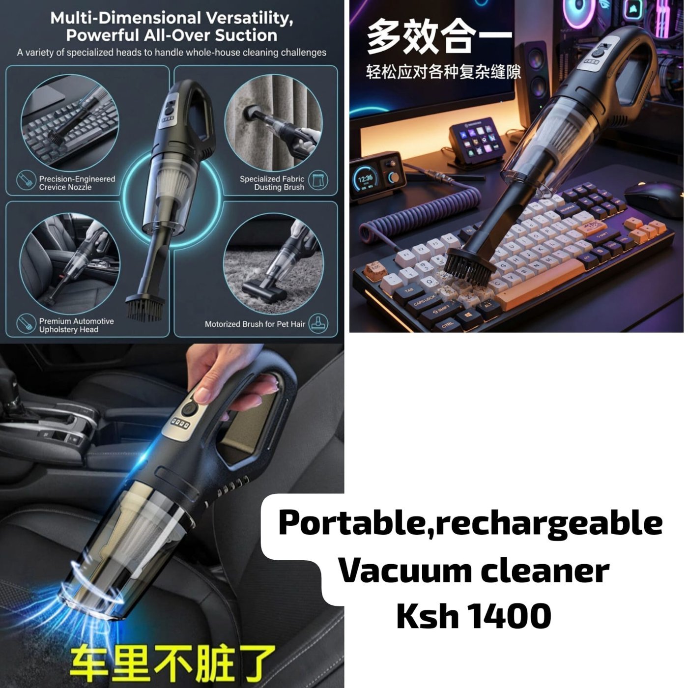Portable Rechargeable Vacuum Cleaner