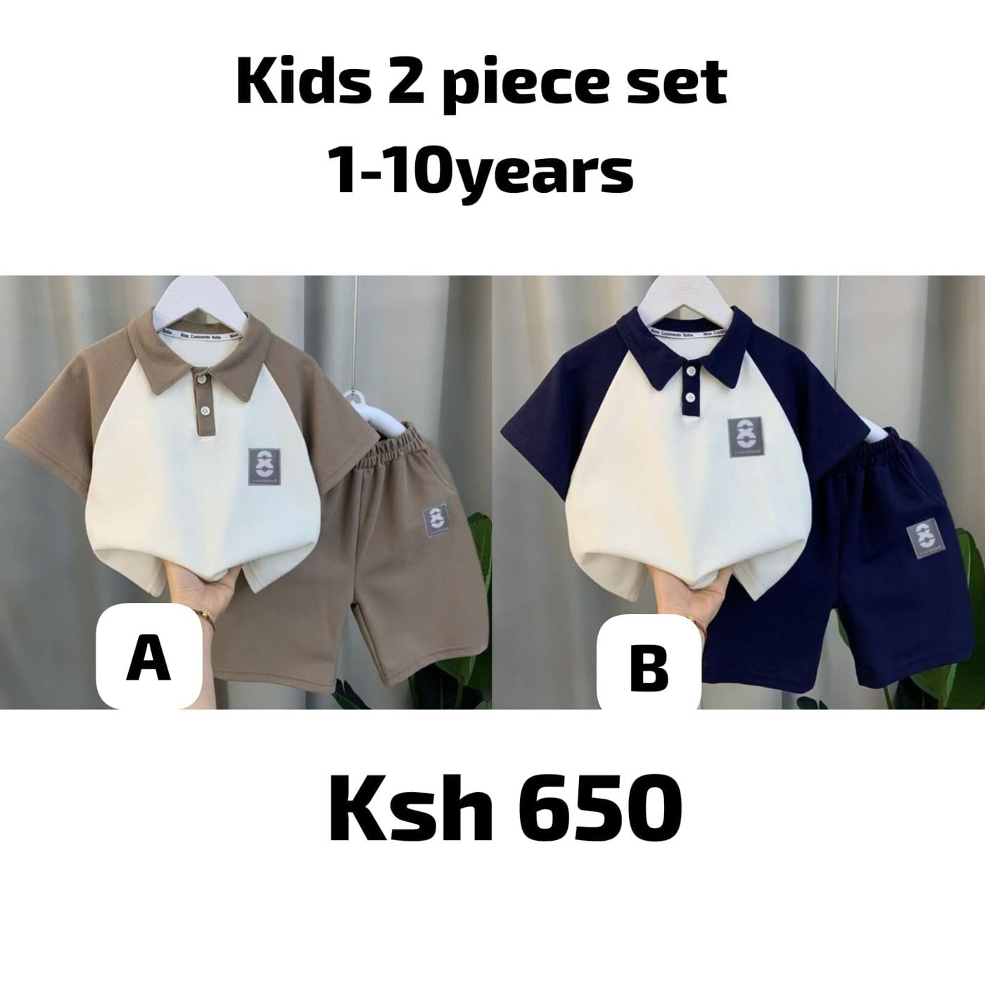 Kids' 2-Piece Polo Set
