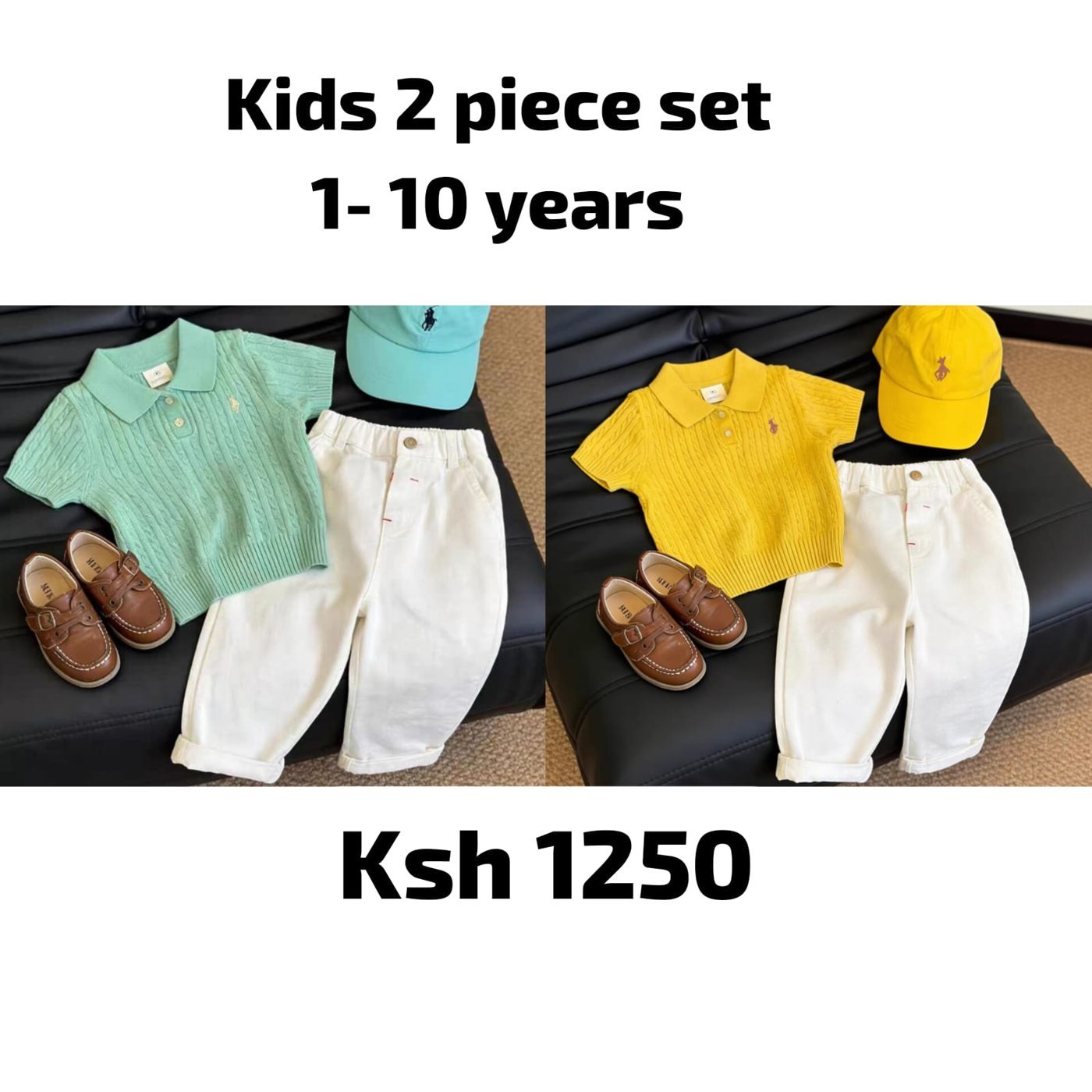 Kids' Knit Polo and Trousers Set