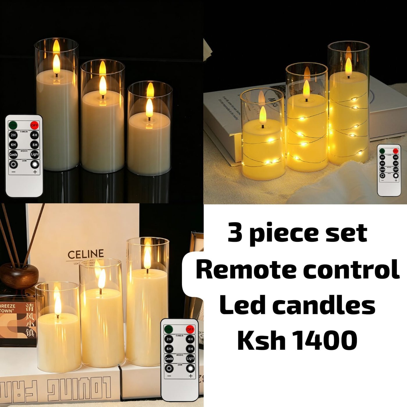 Remote Control LED Candles (3-Piece Set)
