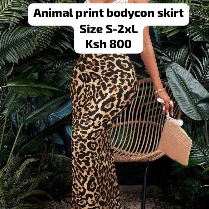 Animal Print Bodycon Skirt