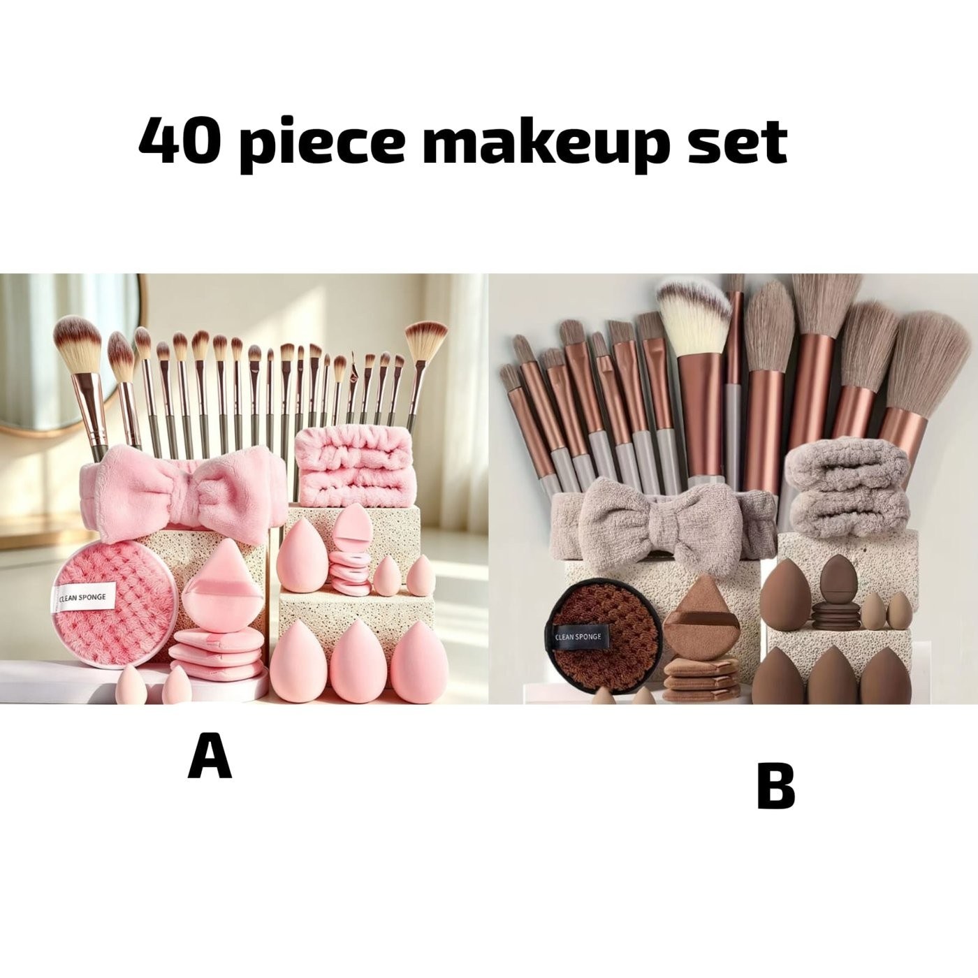 40-Piece Makeup Brush Set