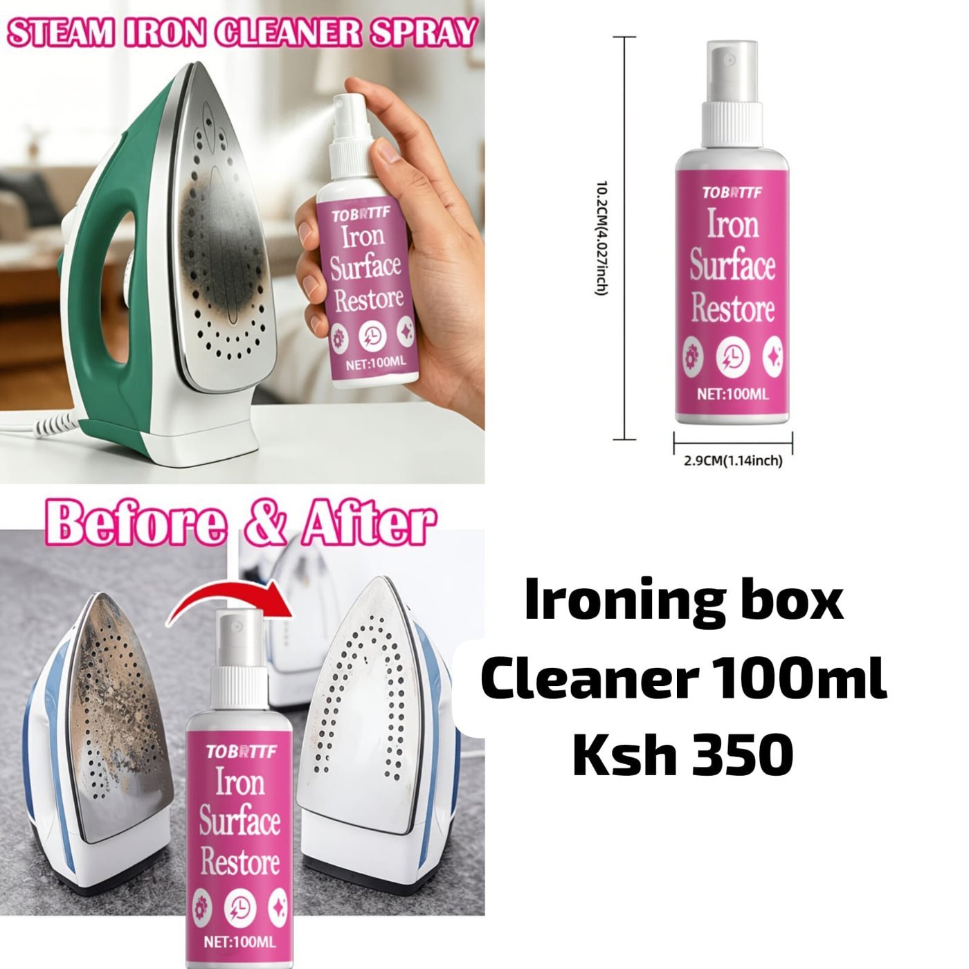 Iron Soleplate Cleaner Spray (100ml)